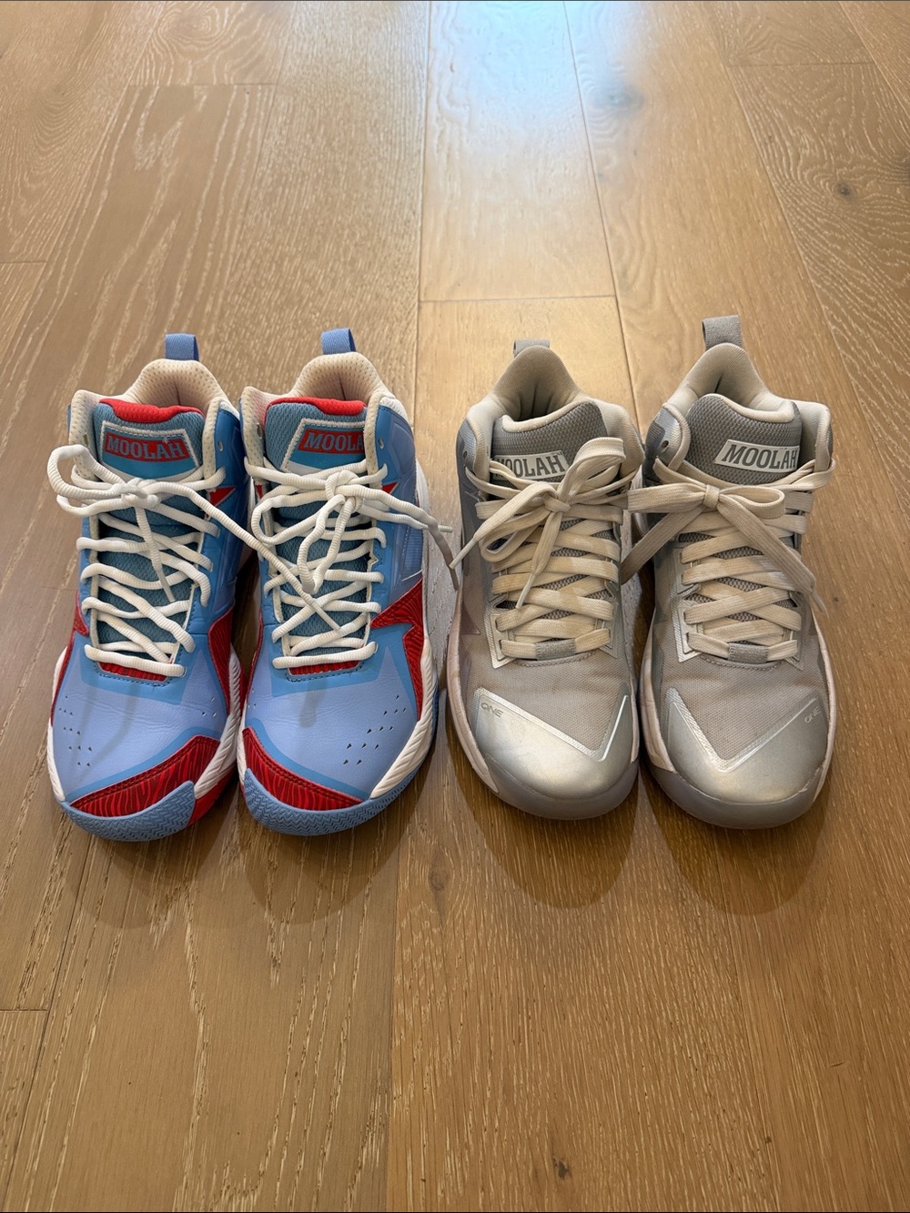 2 pairs Moolah Basketball Shoes Big Kid 6.5 and W7.5
